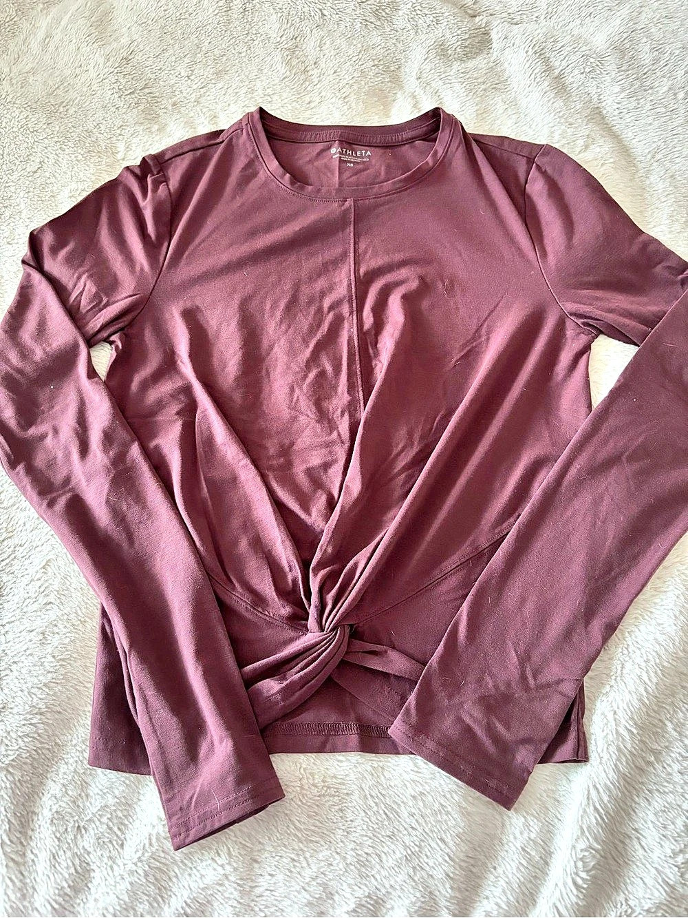 Athleta Long Sleeve Twist Front Top Size XS Like New